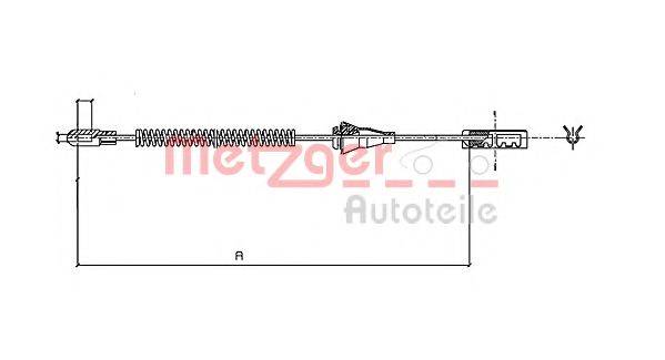 Трос, стоянкова гальмівна система METZGER 11.5934