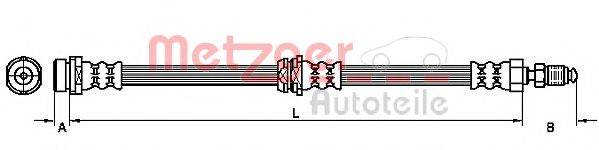 METZGER 4110038 Гальмівний шланг