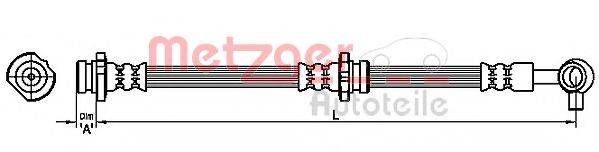 METZGER 4111233 Гальмівний шланг