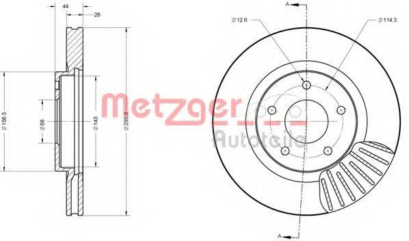 METZGER 6110177 гальмівний диск