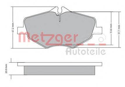 METZGER 1170087 Комплект тормозных колодок, дисковый тормоз