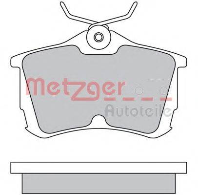 Комплект гальмівних колодок, дискове гальмо METZGER 1170435
