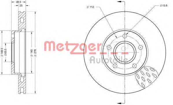 METZGER 6110668 гальмівний диск