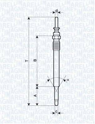 MAGNETI MARELLI 062900009304 Свічка розжарювання