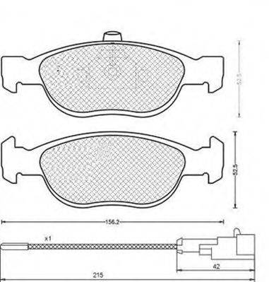 MAGNETI MARELLI 430216170342 Комплект гальмівних колодок, дискове гальмо