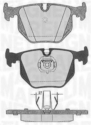 MAGNETI MARELLI 363916060152 Комплект гальмівних колодок, дискове гальмо