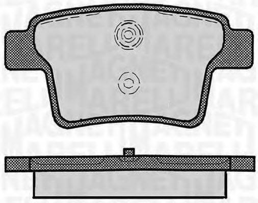 MAGNETI MARELLI 363916060267 Комплект гальмівних колодок, дискове гальмо