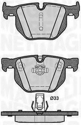 MAGNETI MARELLI 363916060487 Комплект тормозных колодок, дисковый тормоз