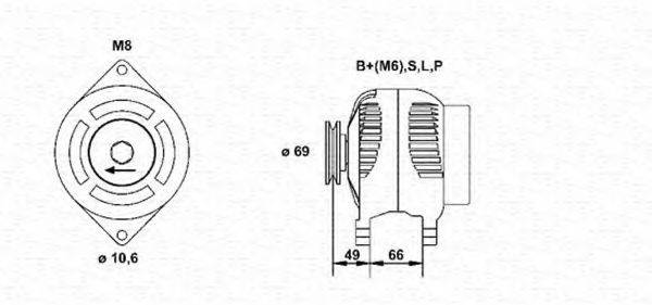 MAGNETI MARELLI 943356579010 Генератор