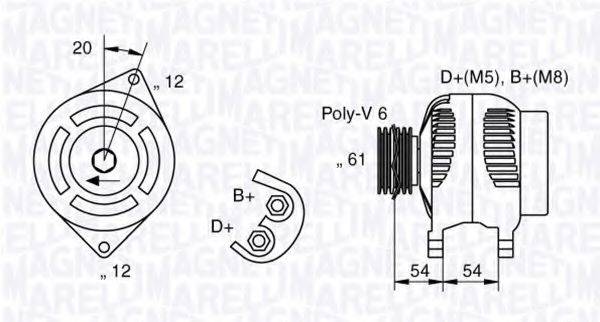 MAGNETI MARELLI 063321819010 Генератор