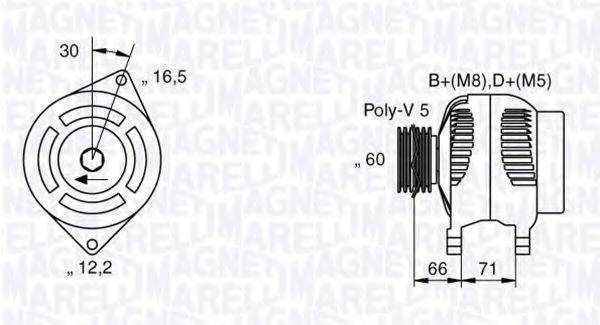 MAGNETI MARELLI 063533250580 Генератор