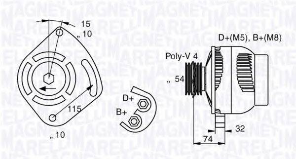 MAGNETI MARELLI 063377011010 Генератор