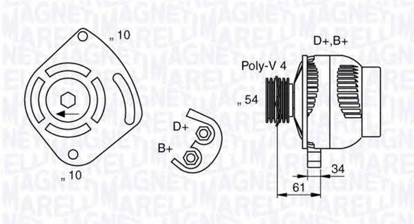 Генератор MAGNETI MARELLI 063377030010