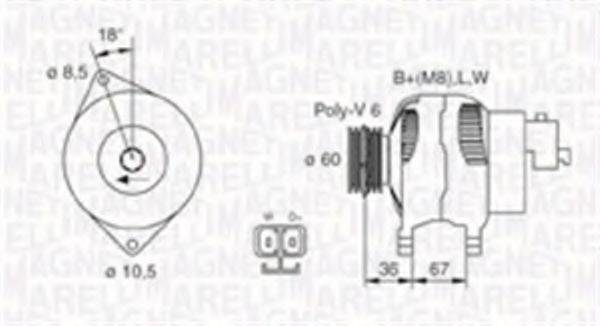 MAGNETI MARELLI 063730005010 Генератор