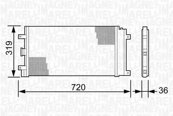 MAGNETI MARELLI 350203496000 Конденсатор, кондиціонер