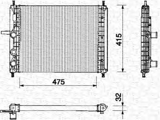 MAGNETI MARELLI 350213142000 Радіатор, охолодження двигуна