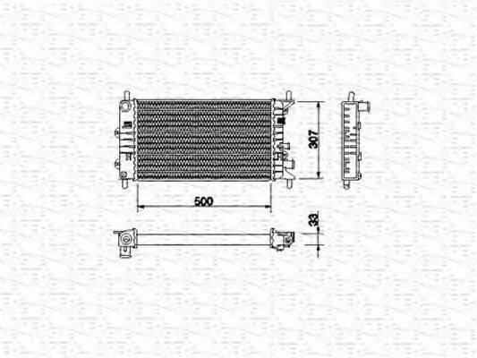 MAGNETI MARELLI 350213493000 Радіатор, охолодження двигуна