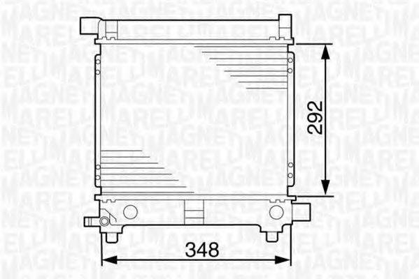 MAGNETI MARELLI 350213535000 Радіатор, охолодження двигуна