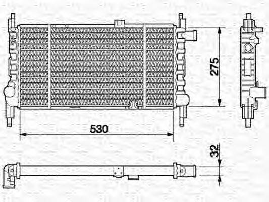 MAGNETI MARELLI 350213589000 Радіатор, охолодження двигуна