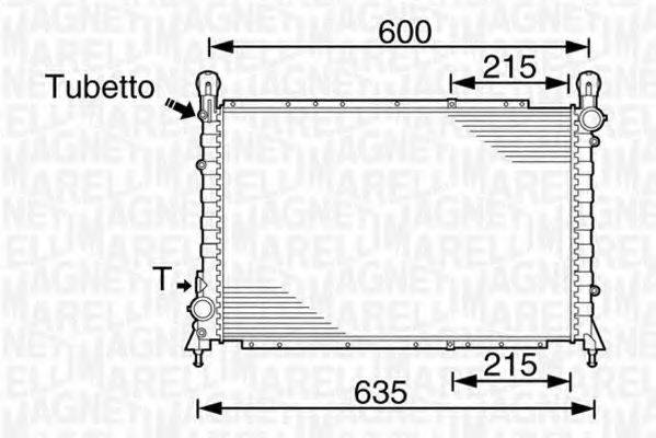 MAGNETI MARELLI 350213832000 Радіатор, охолодження двигуна