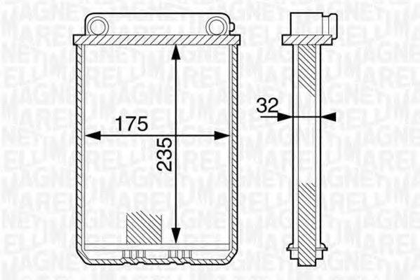 MAGNETI MARELLI 350218311000 Теплообмінник, опалення салону