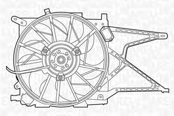 MAGNETI MARELLI 069422334010 Вентилятор, охолодження двигуна