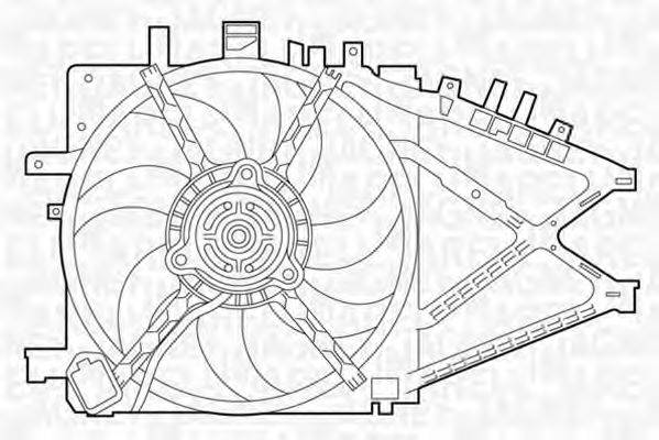 MAGNETI MARELLI 069422338010 Вентилятор, охолодження двигуна