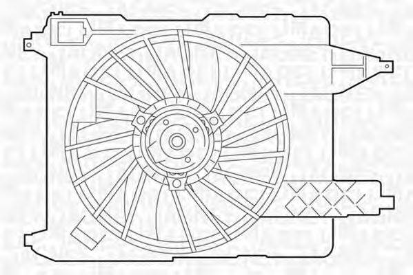 Вентилятор, охолодження двигуна MAGNETI MARELLI 069422355010